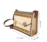 KIZLYER Decorative Lesser Cutting Wooden Purse Wooden Clutch  For Girls And Women -  Free Size, Wooden, Clutch, pack of 1